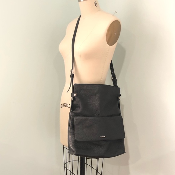 Lodis Handbags - Pebble leather convertible tote crossbody bag